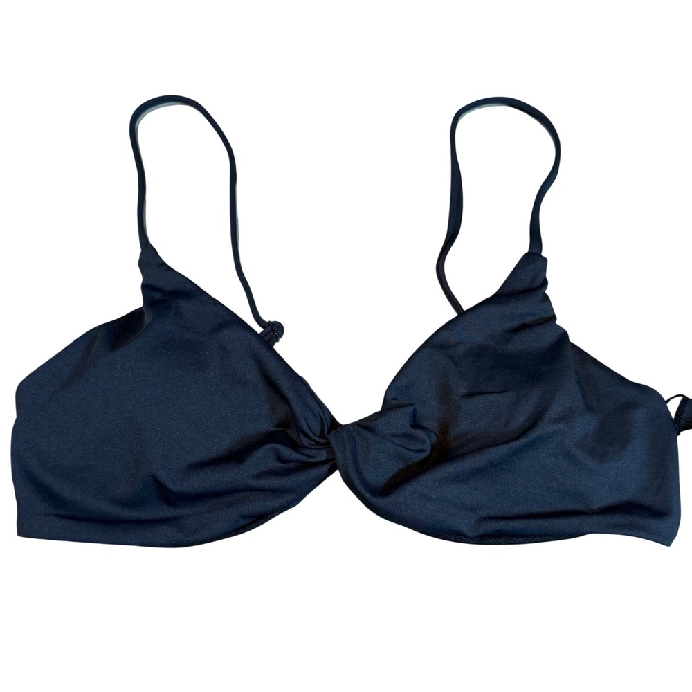 Volcom Twist Bralette Swim Bikini Top Black Size L 437009487